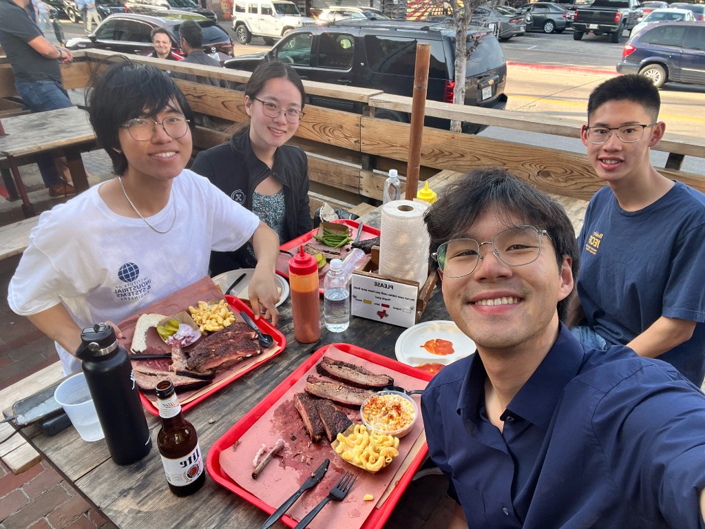 Enjoying Texas BBQ in Arlington